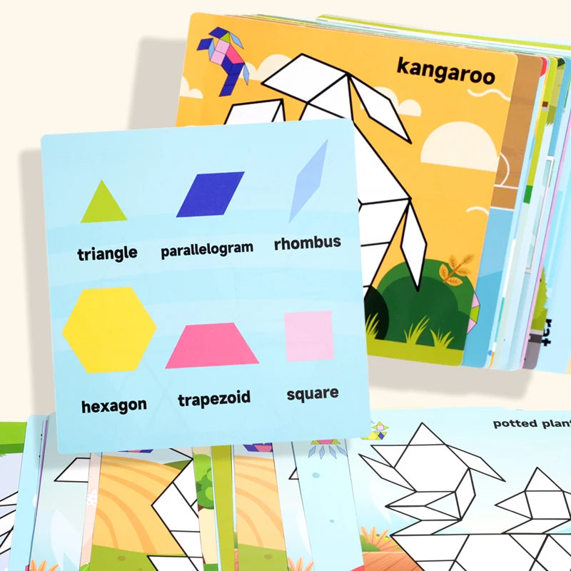BrainShape™ Tangram Box 🧩✨ — Learn, Match & Create Fun