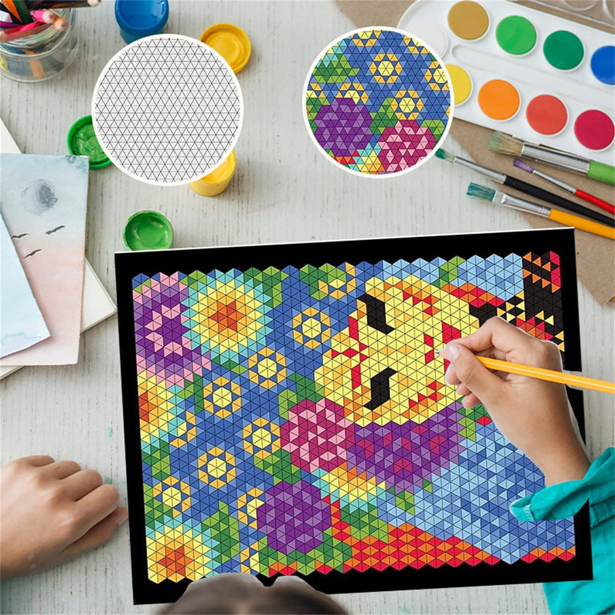 100 Stress-Relief Coloring Pages – Color by Numbers for Adults & Kids!