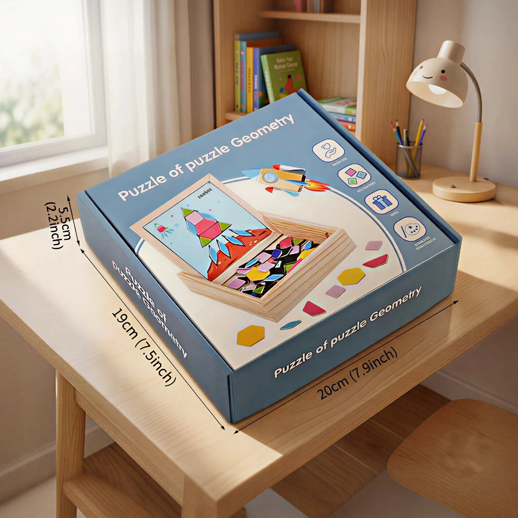 BrainShape™ Tangram Box 🧩✨ — Learn, Match & Create Fun