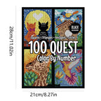 100 Stress-Relief Coloring Pages – Color by Numbers for Adults & Kids!