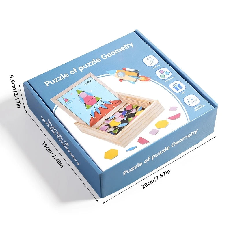 BrainShape™ Tangram Box 🧩✨ — Learn, Match & Create Fun